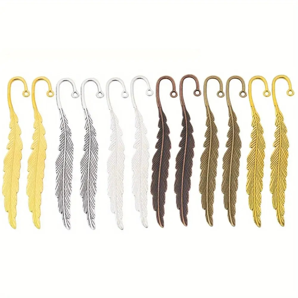 artistic metal feather bookmark accessory