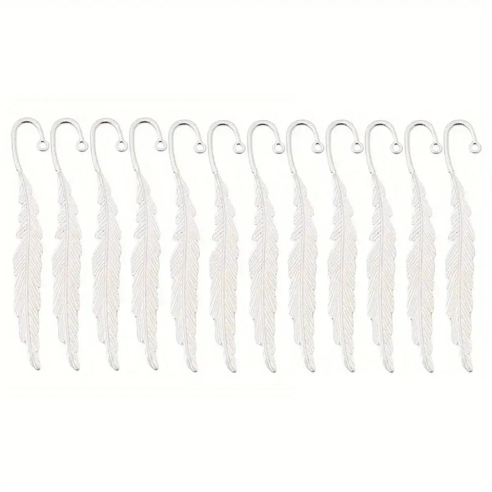 feather motif metal bookmark for books