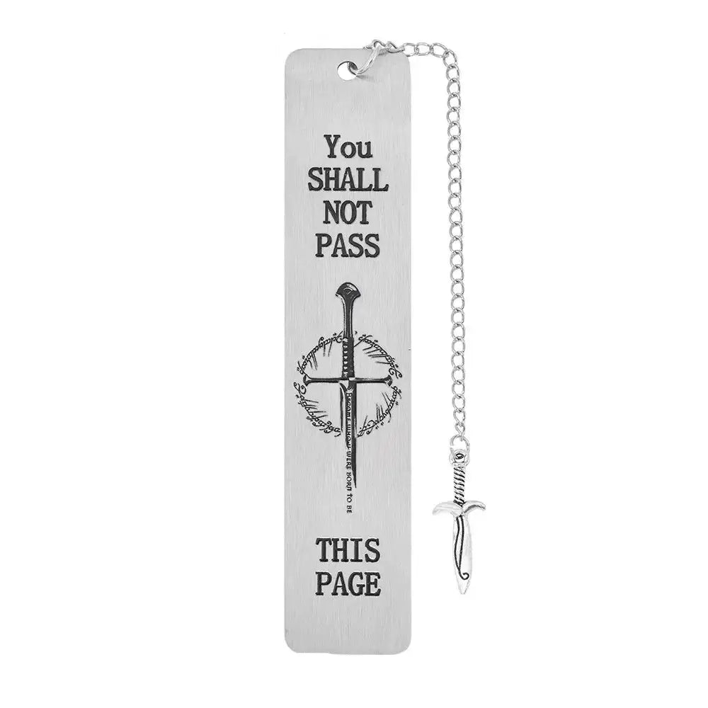 minimalist metal bookmark with intricate hollow