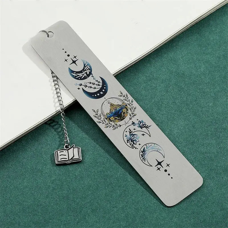 elegant metal bookmark featuring a star