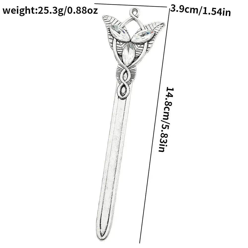 elegant metal bookmark in sword form