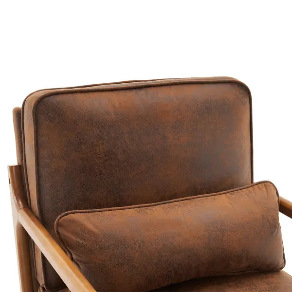 minimalist leather chair for cozy reading
