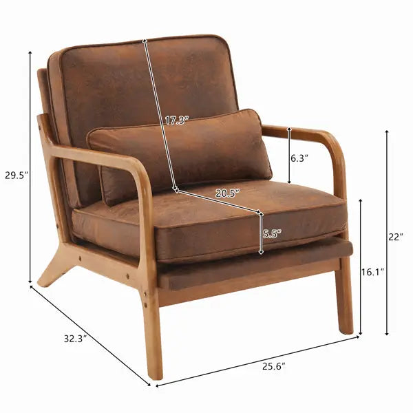 upscale reading chair in leather finish