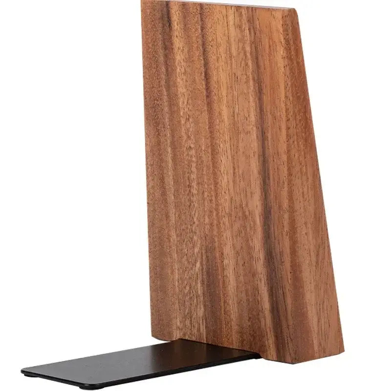 stylish wooden bookend for desk organization