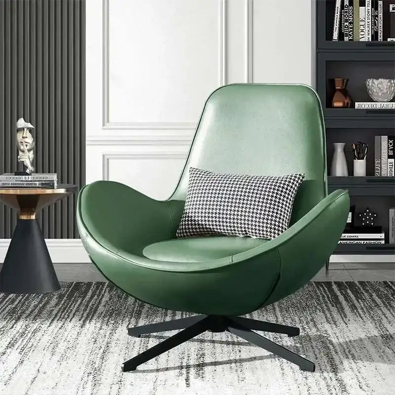 nordic design leather reading chair