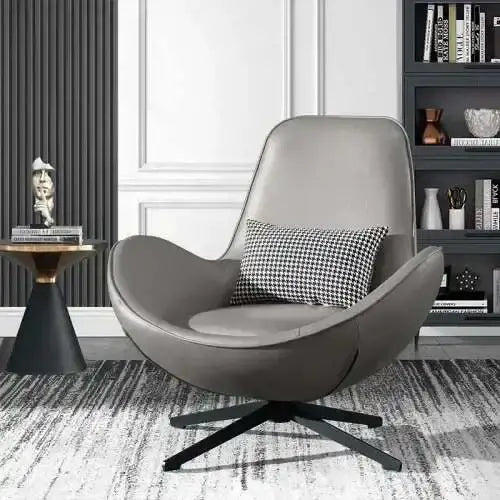 minimalist Nordic leather chair for home