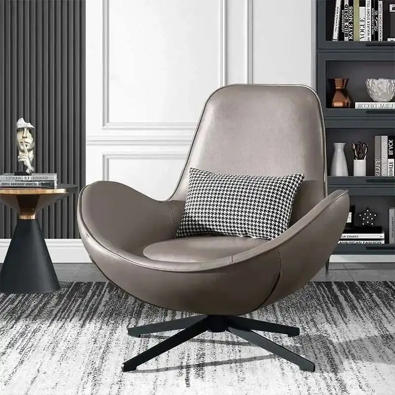 comfortable reading chair in leather
