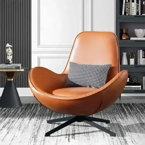 modern leather armchair with Nordic style