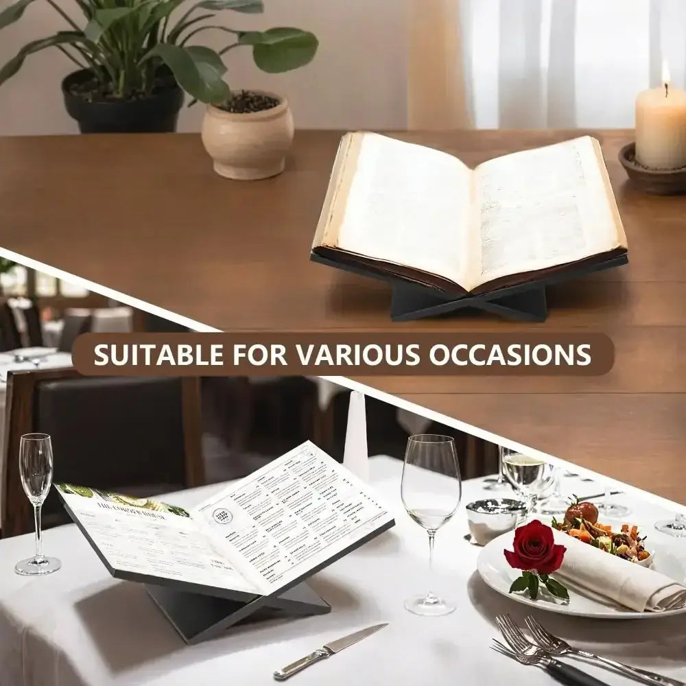 adjustable open book stand for comfort