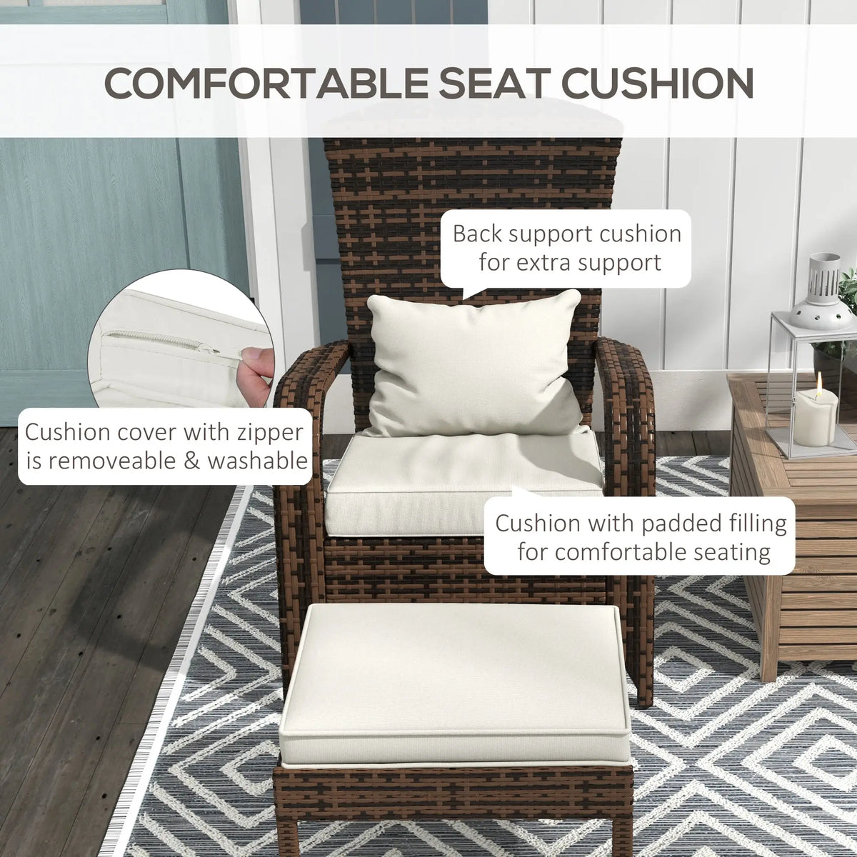 reclining chair with ottoman set