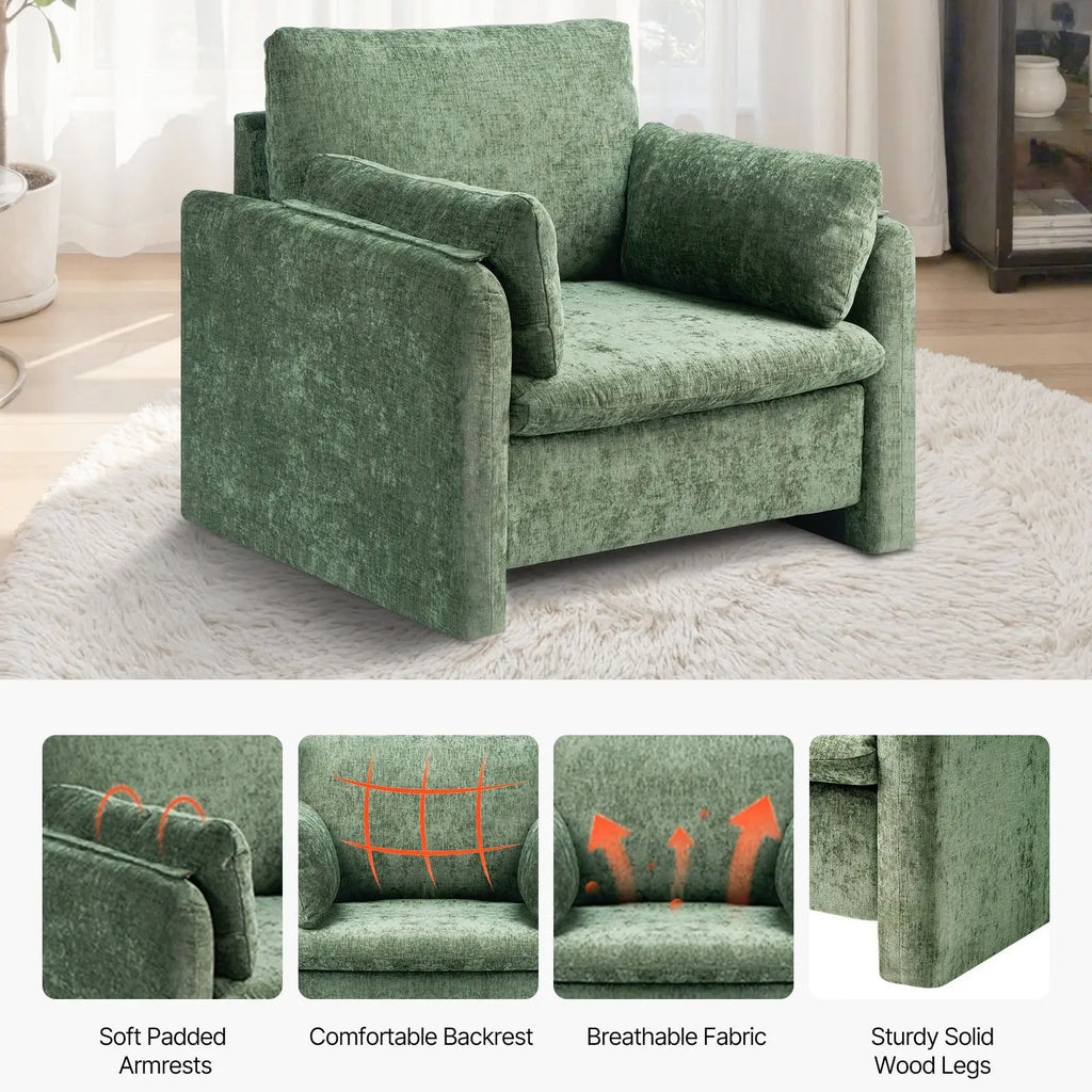 oversized reading chair with soft cushions