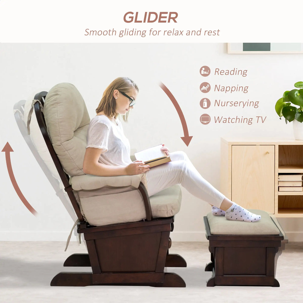 oversized chair with ottoman for reading