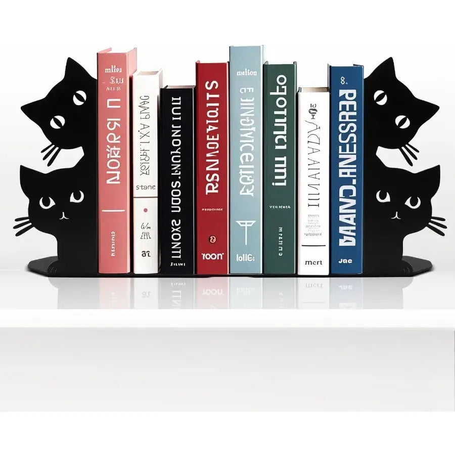 Peeping cat bookend