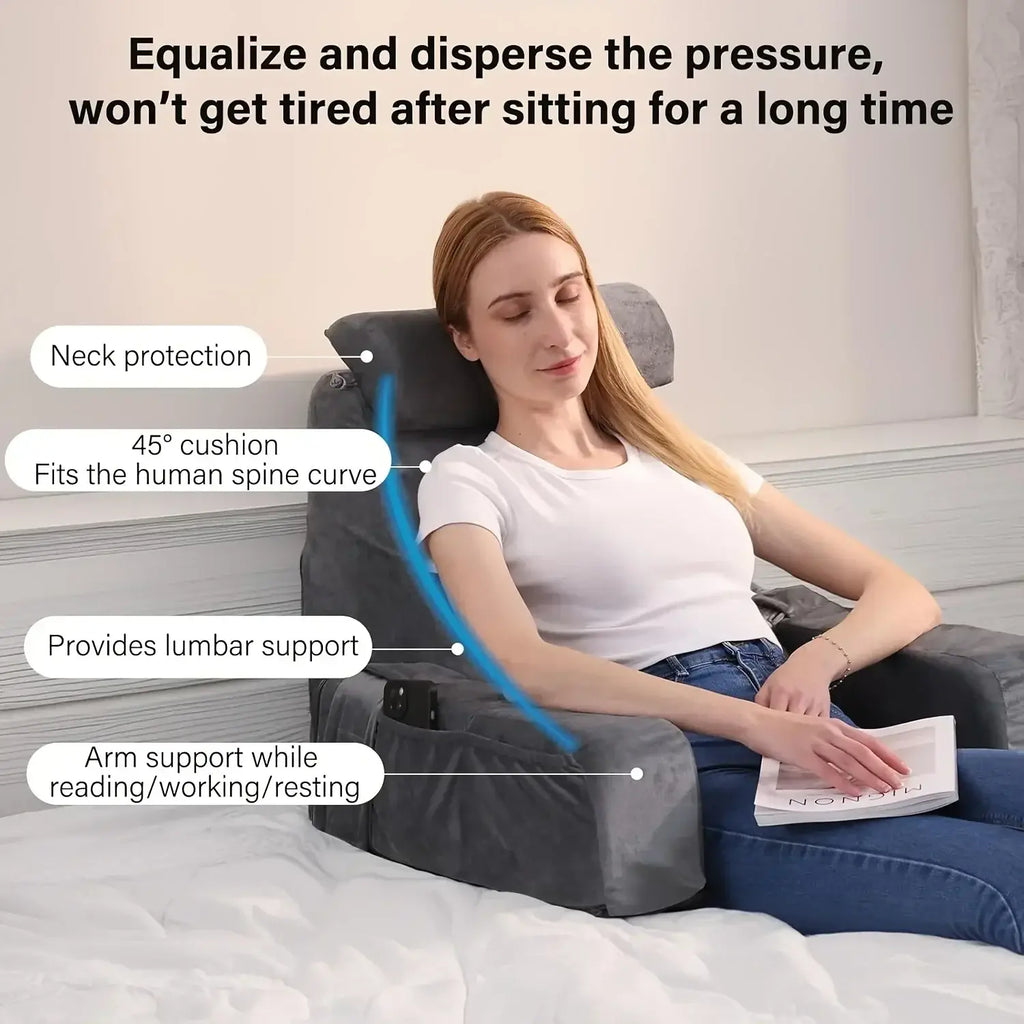 soft arms pillow for reading in bed
