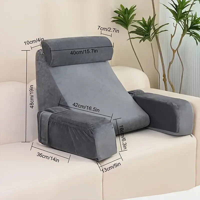 deluxe reading pillow with side support