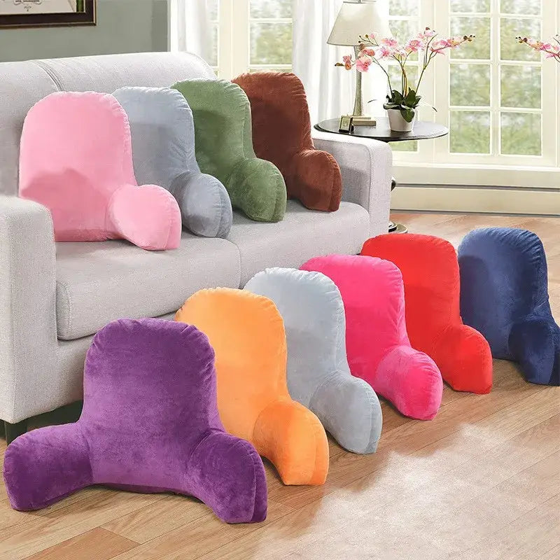 pillow with arms for relaxing in bed
