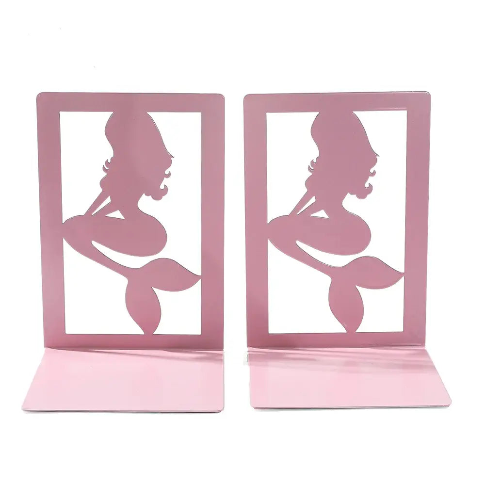 decorative pink metal bookend