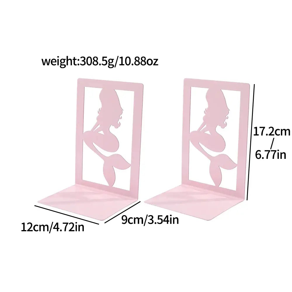 contemporary pink metal bookend design