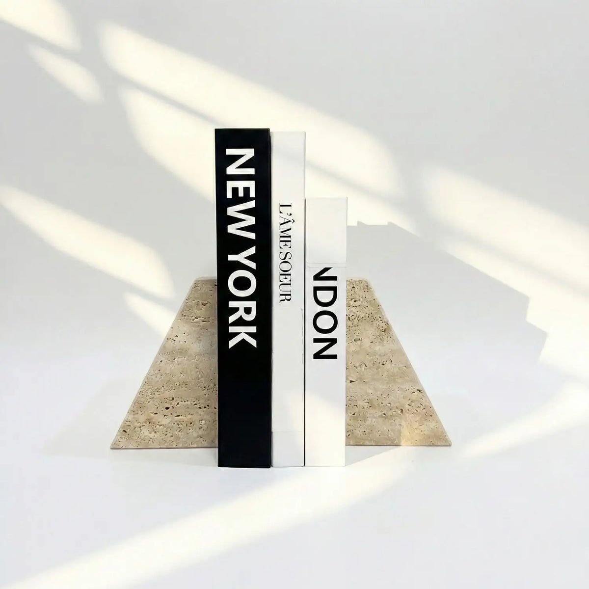 Polished marble bookend