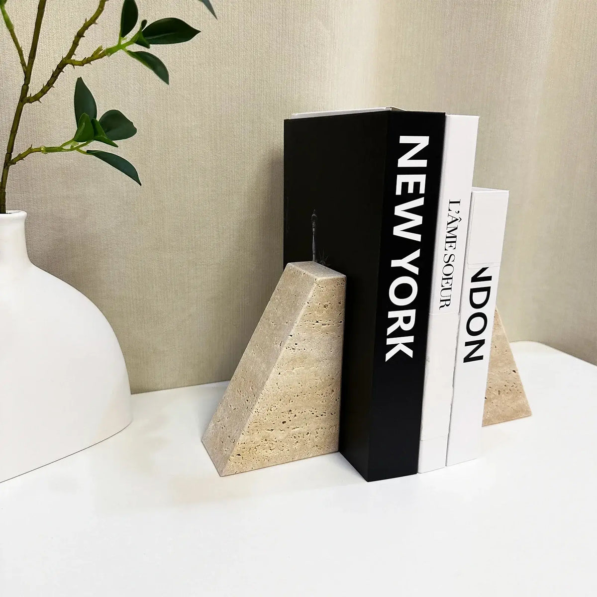luxurious marble bookend design