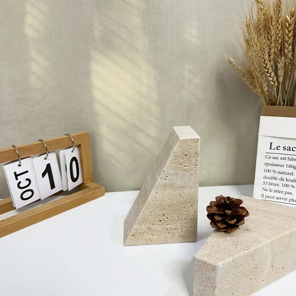 unique marble bookend for books