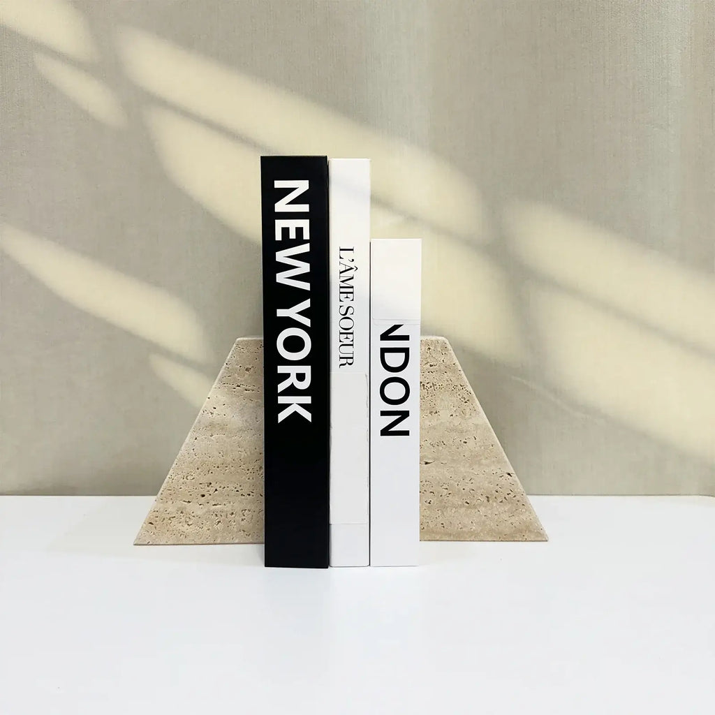 elegant polished marble bookend
