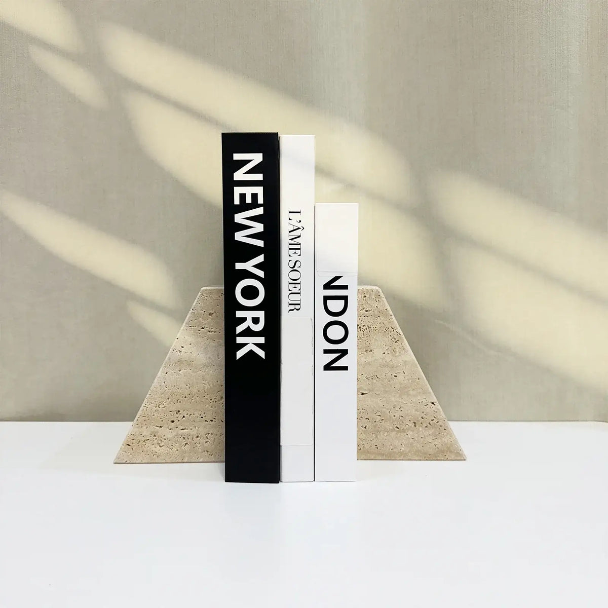 elegant polished marble bookend