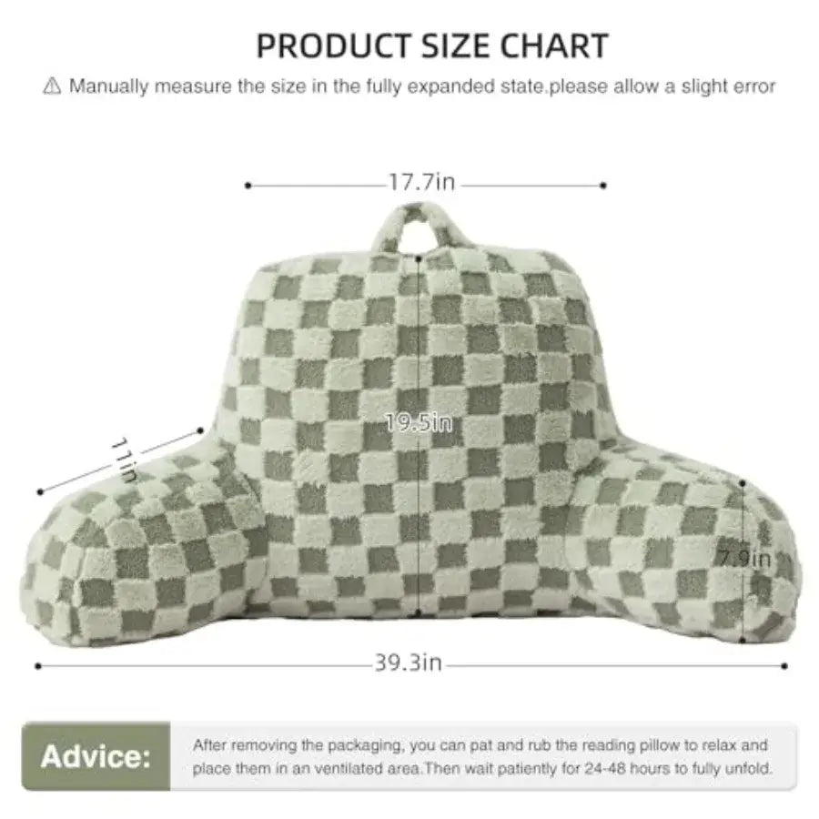 armrest pillow for relaxing while reading