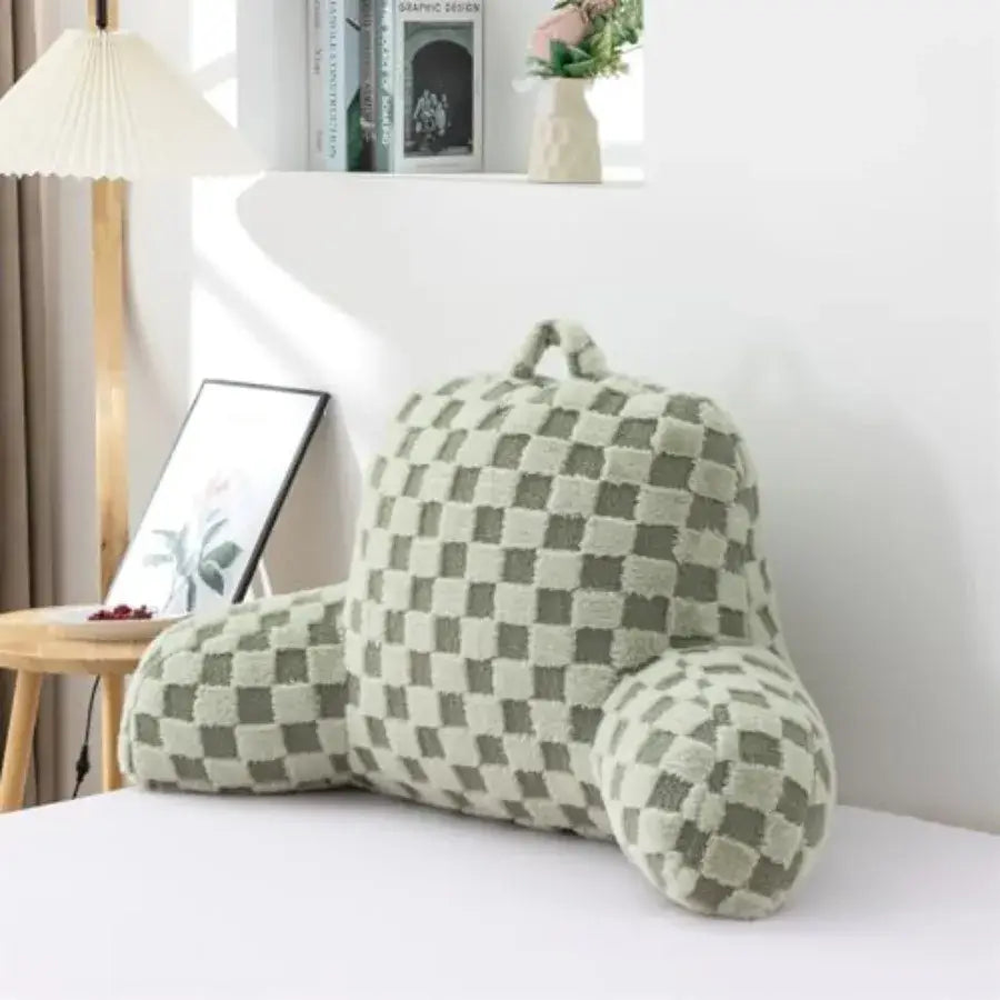 comfortable reading bed pillow with arms