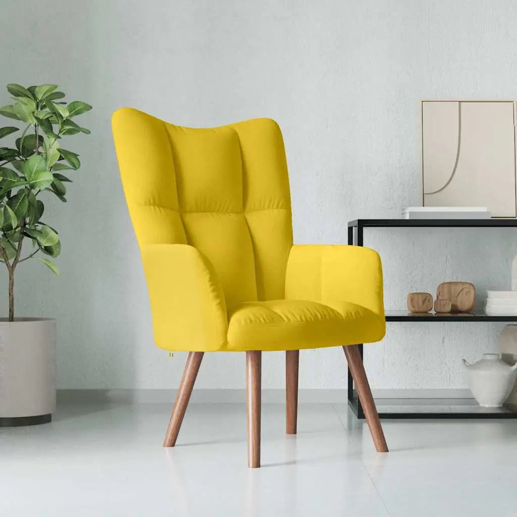 reading chair with soft velvet fabric