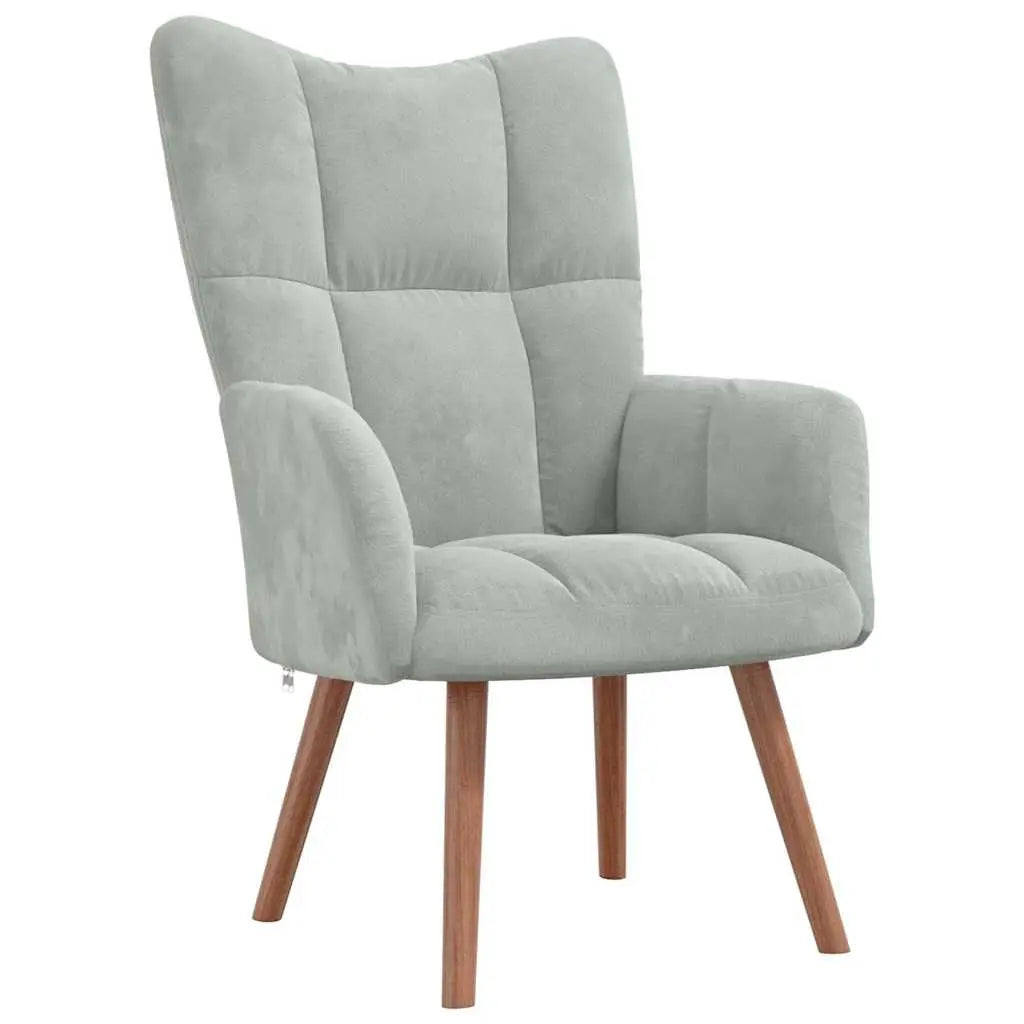 velvet upholstered chair for relaxation
