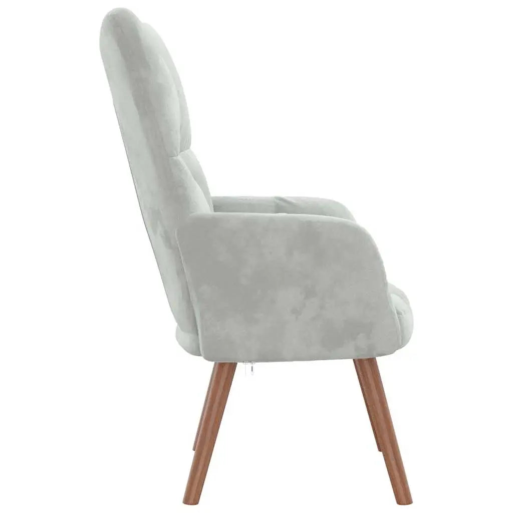 velvet reading chair with elegant design