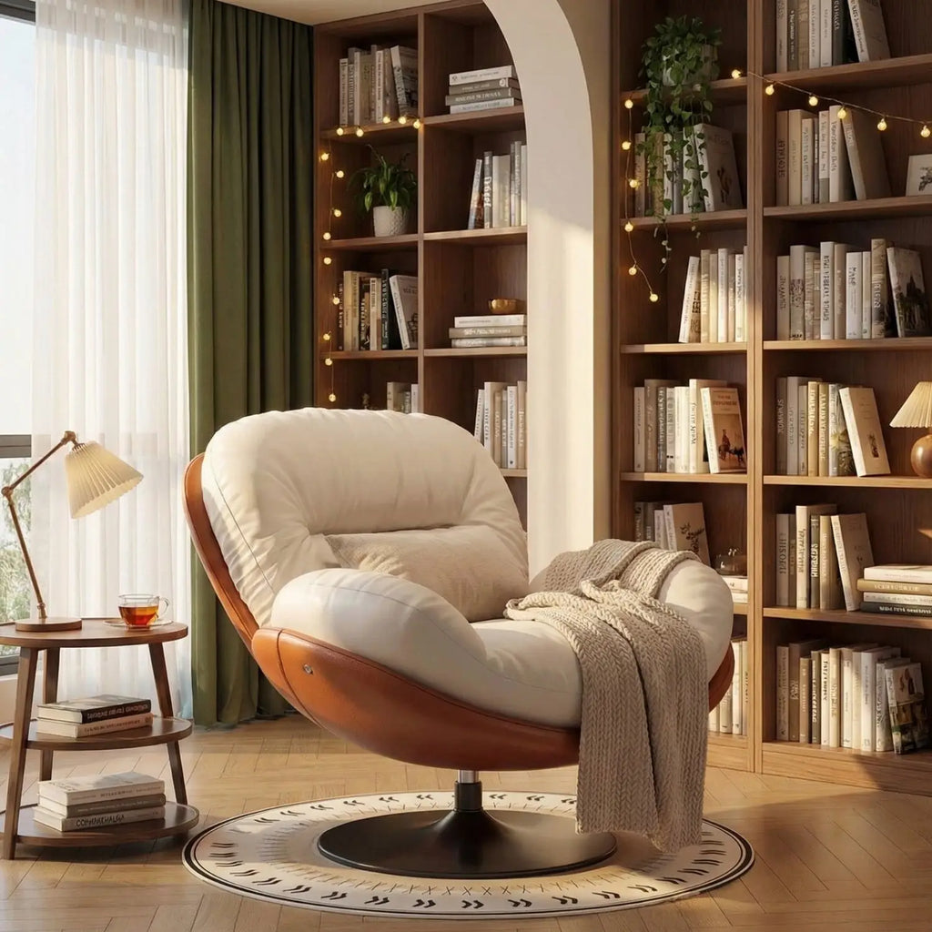 Reading chair for corner