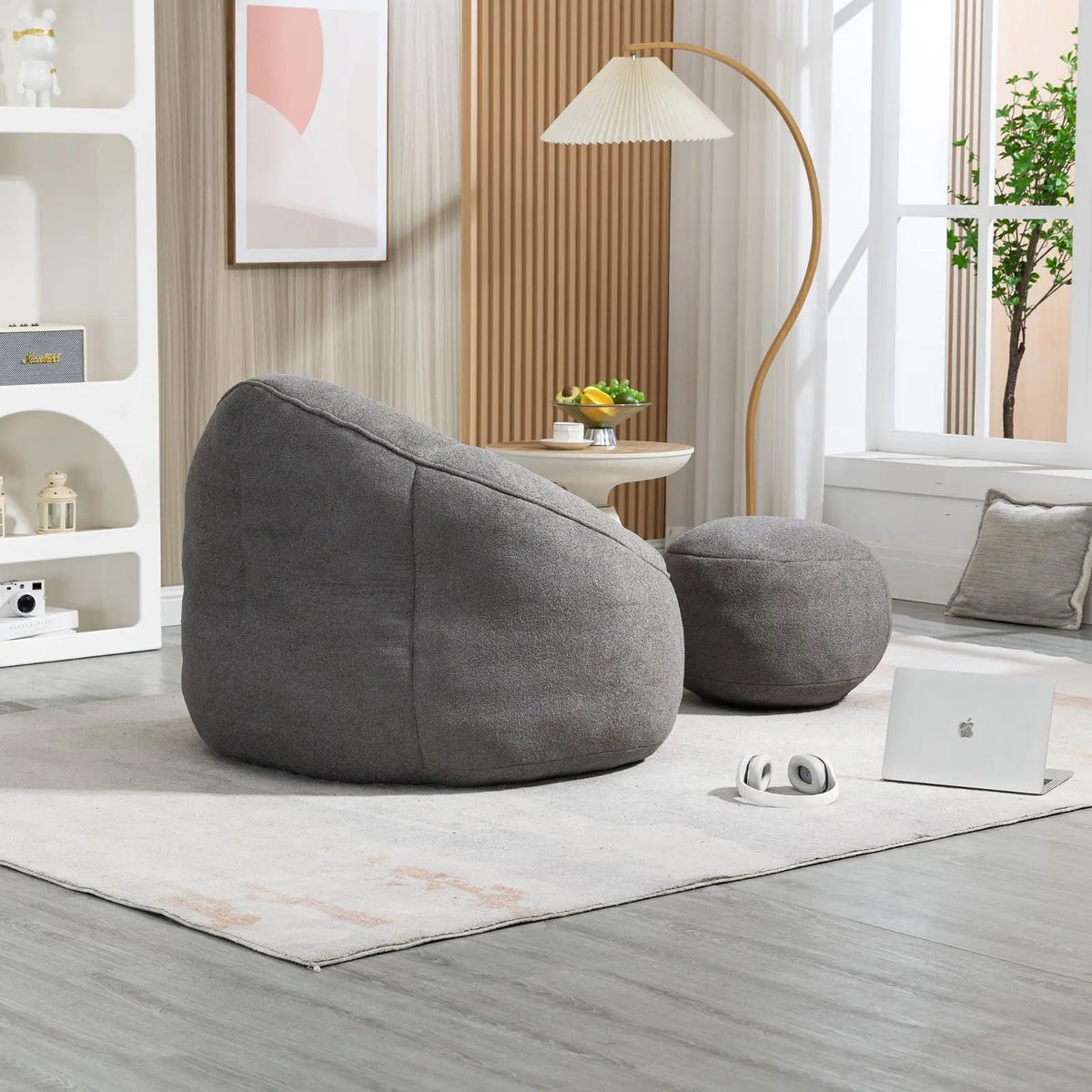versatile chair and ottoman set for books