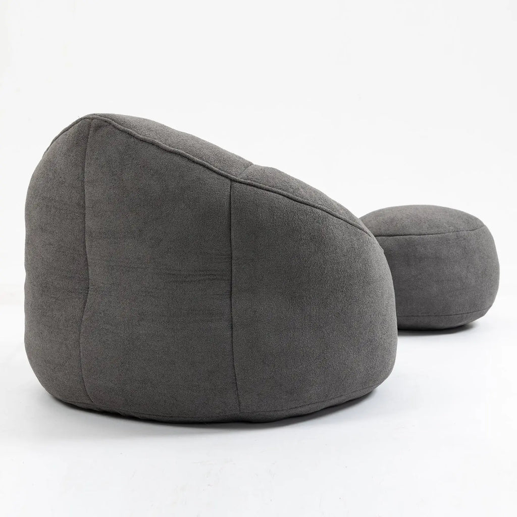 space-saving chair with ottoman for small rooms