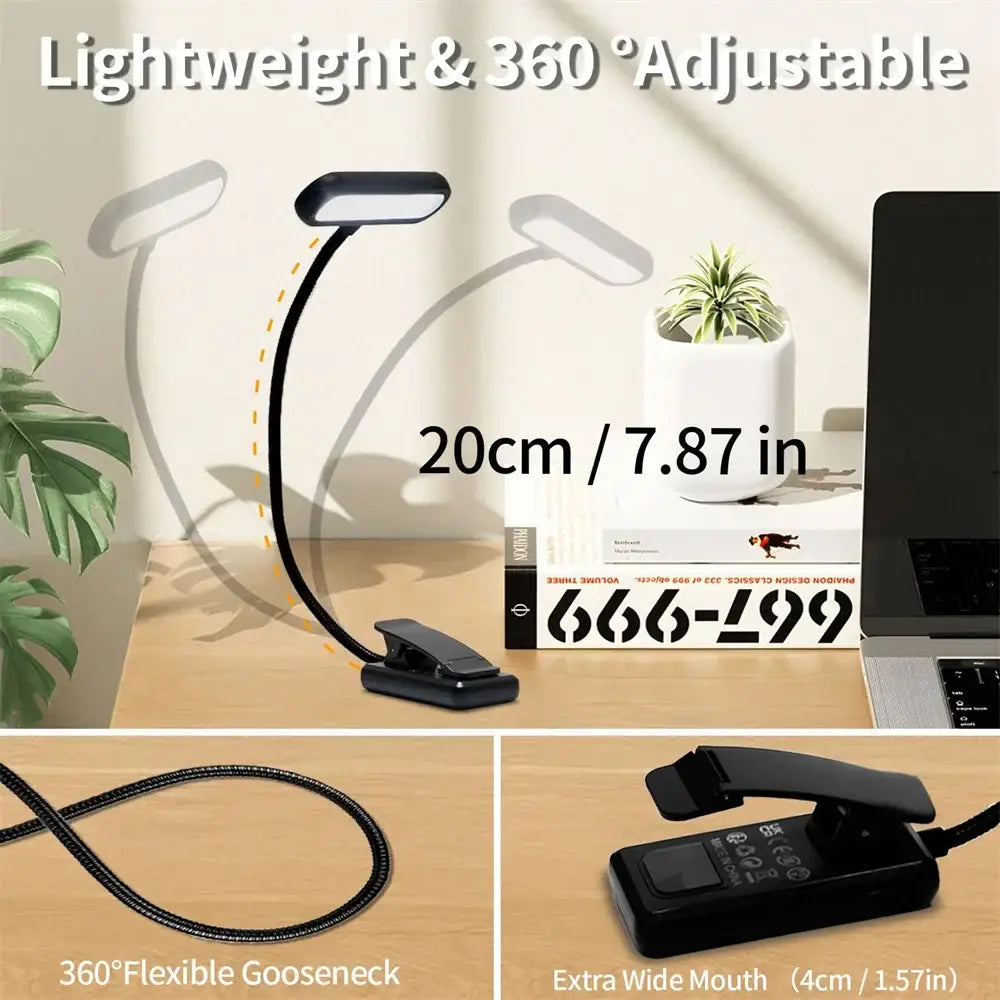 clip-on lamp for books