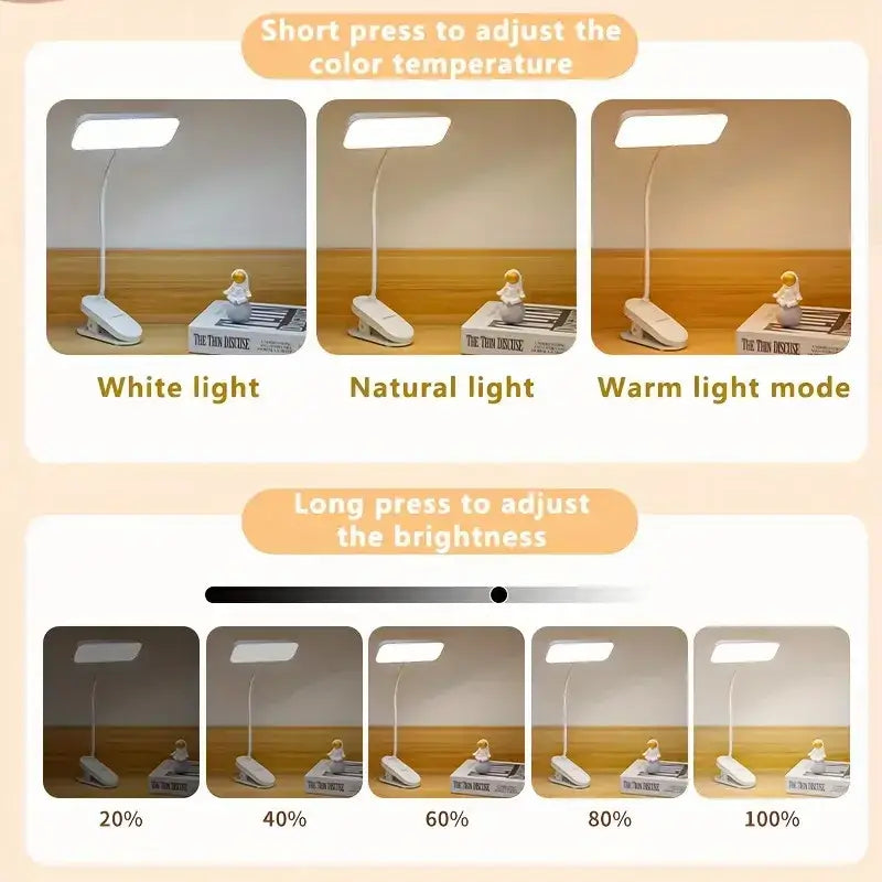 adjustable clamp light for reading