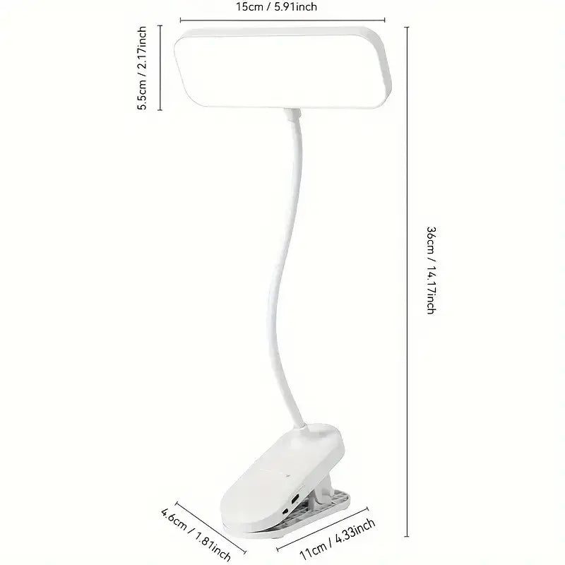 portable reading lamp with clip
