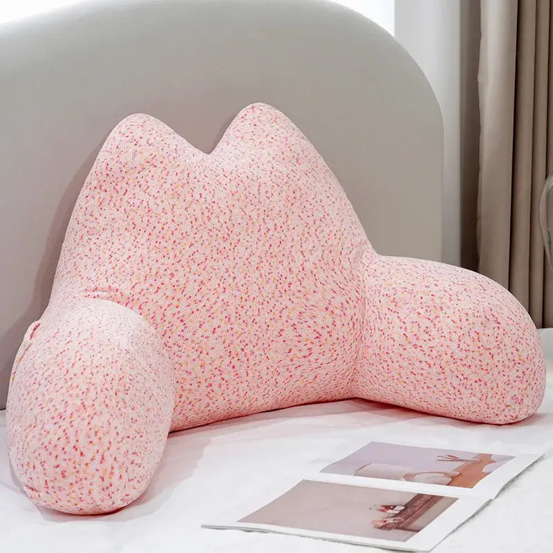 soft cozy pillow for reading in bed