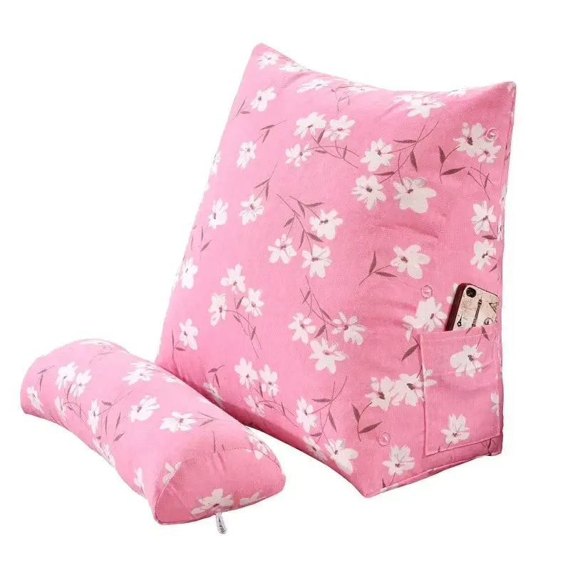 angled reading pillow for relaxation
