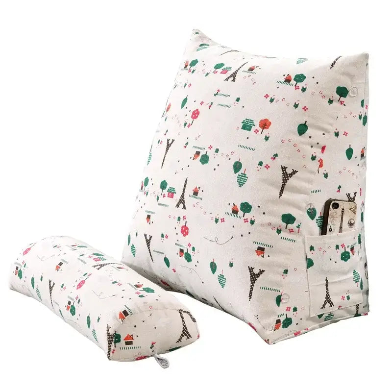 cozy wedge pillow for books