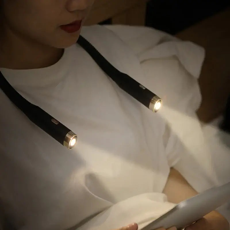 portable reading light for neck use