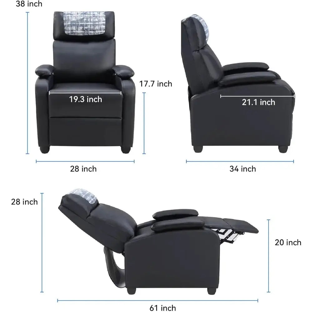 ergonomic reading chair with recline feature
