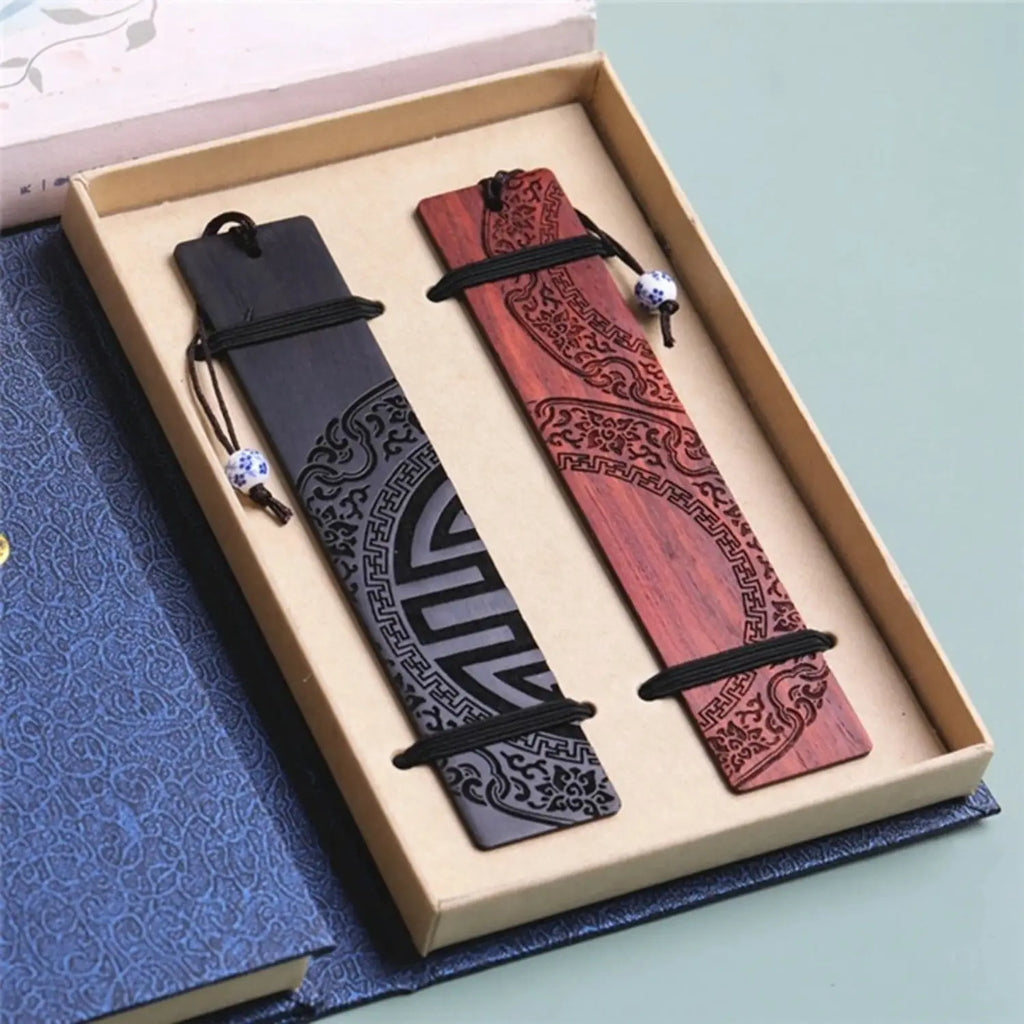 wooden bookmark handcrafted from redwood