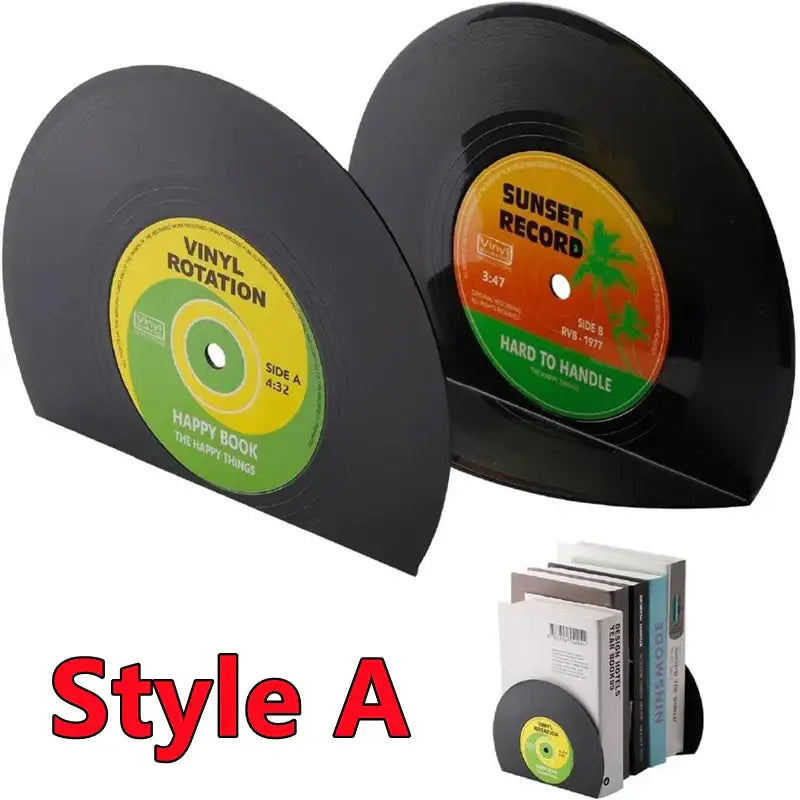 modern bookshelf accessory in vinyl design