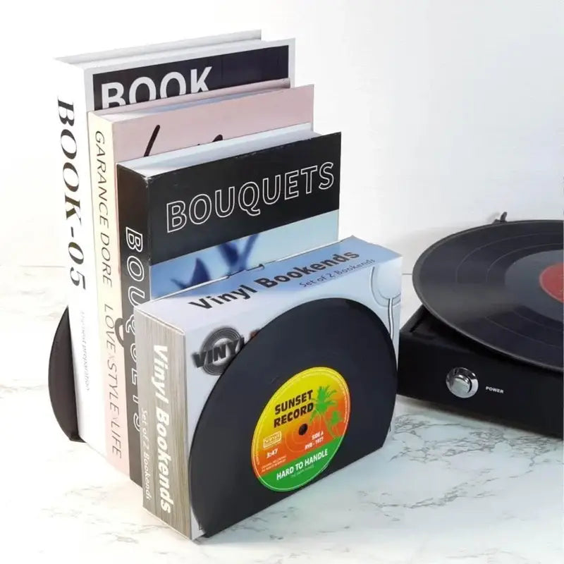 Retro Vinyl bookend
