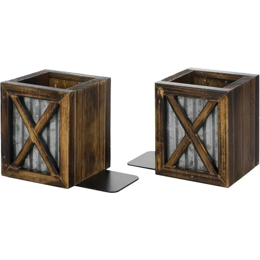 unique rustic bookends made from reclaimed wood