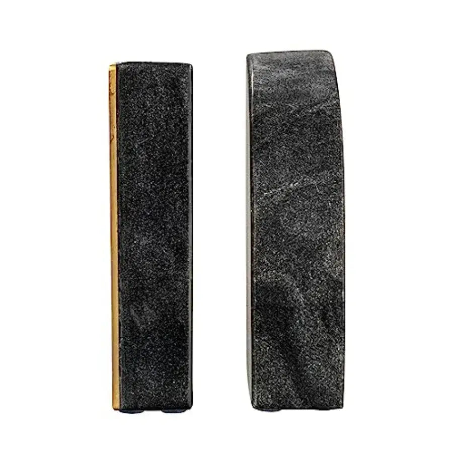 unique semi circular marble bookend for books