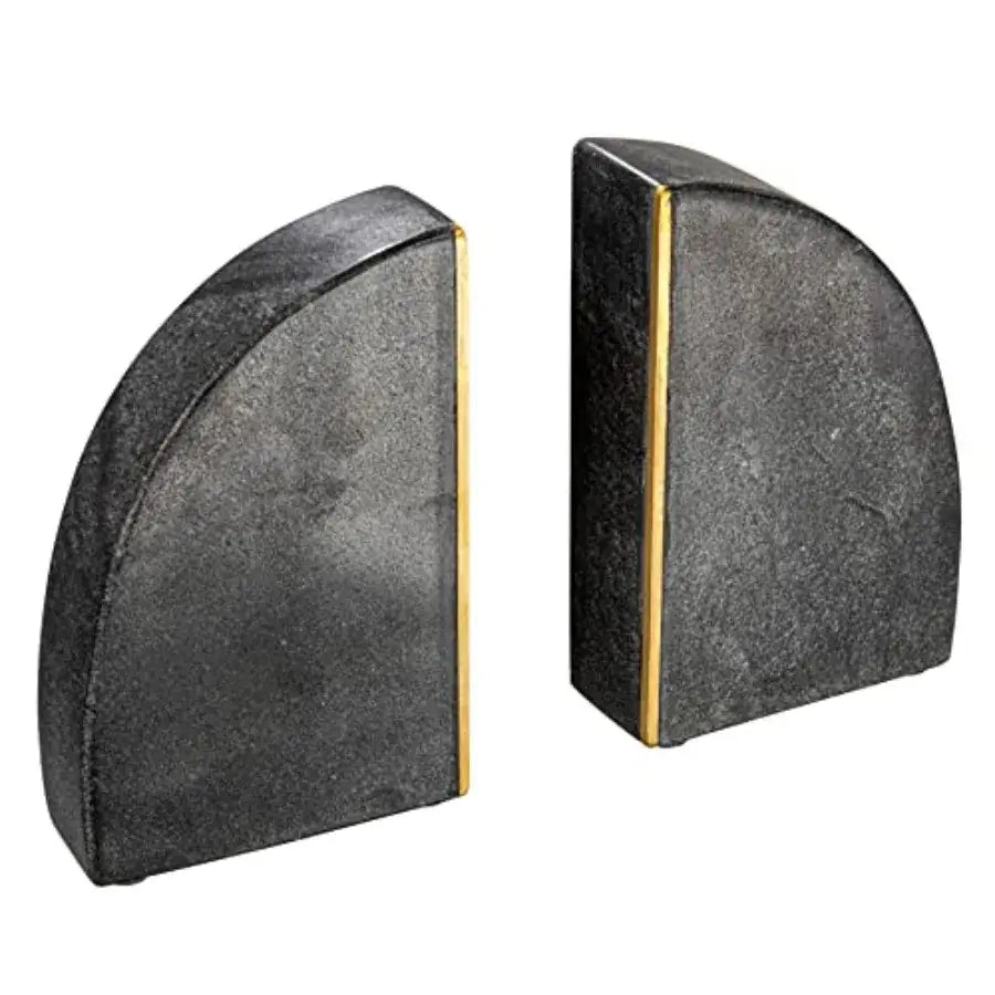 Semi circle marble bookend