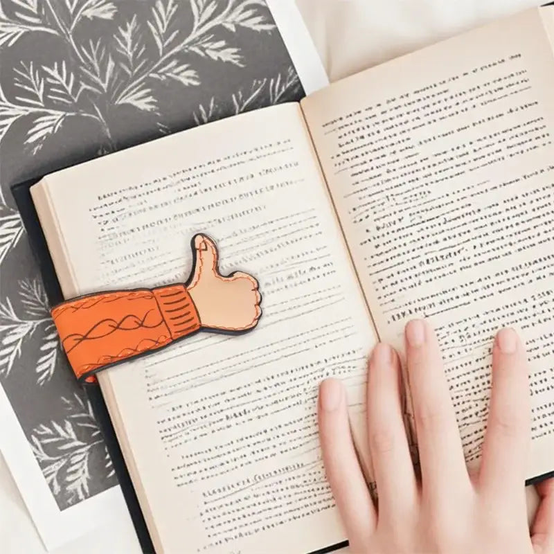 leather bookmark with magnetic closure